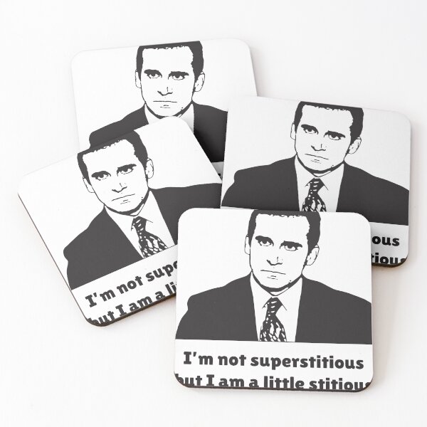 Item preview, I’m Not Superstitious, But I Am A Little Stitious' | The Office Funny Fan Tee designed and sold by Thread Lightly.
