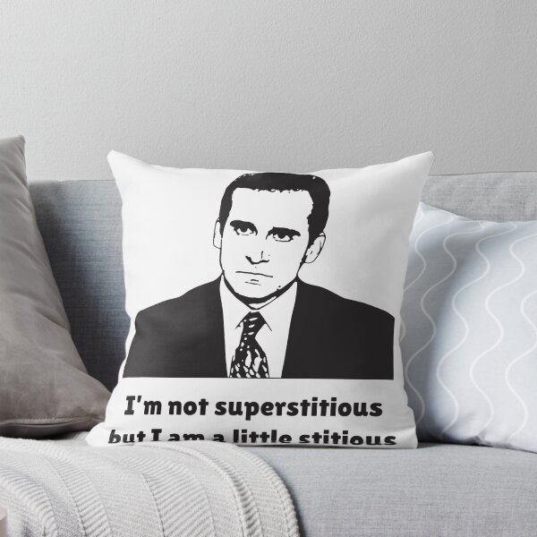 Item preview, I’m Not Superstitious, But I Am A Little Stitious' | The Office Funny Fan Tee designed and sold by Thread Lightly.