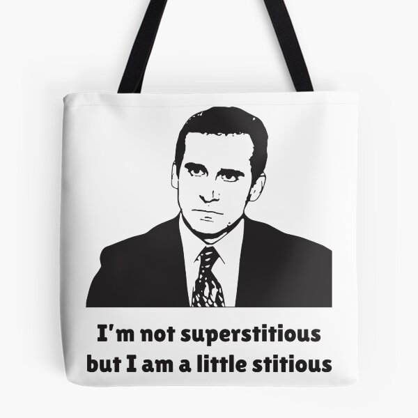 Item preview, I’m Not Superstitious, But I Am A Little Stitious' | The Office Funny Fan Tee designed and sold by Thread Lightly.