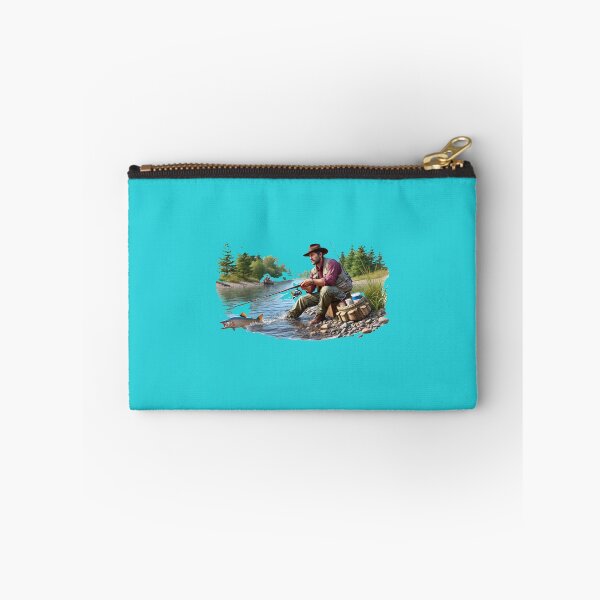 Aperçu de l'œuvre Pêcheur de truites en train de se détendre créée et vendue par WackyJacks.