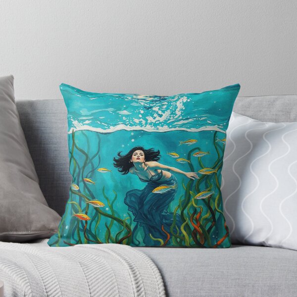 Item preview, Female Body Under Water with Coral and Fish designed and sold by Erlin Rudho.