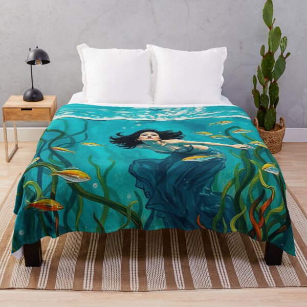Item preview, Female Body Under Water with Coral and Fish designed and sold by Erlin Rudho.