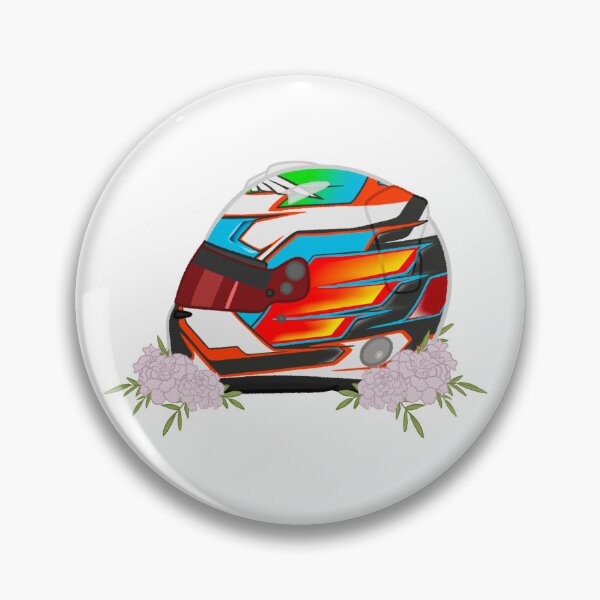 Item preview, Gabriel Bortoleto 2024 Helmet With Flowers designed and sold by OriDraws.