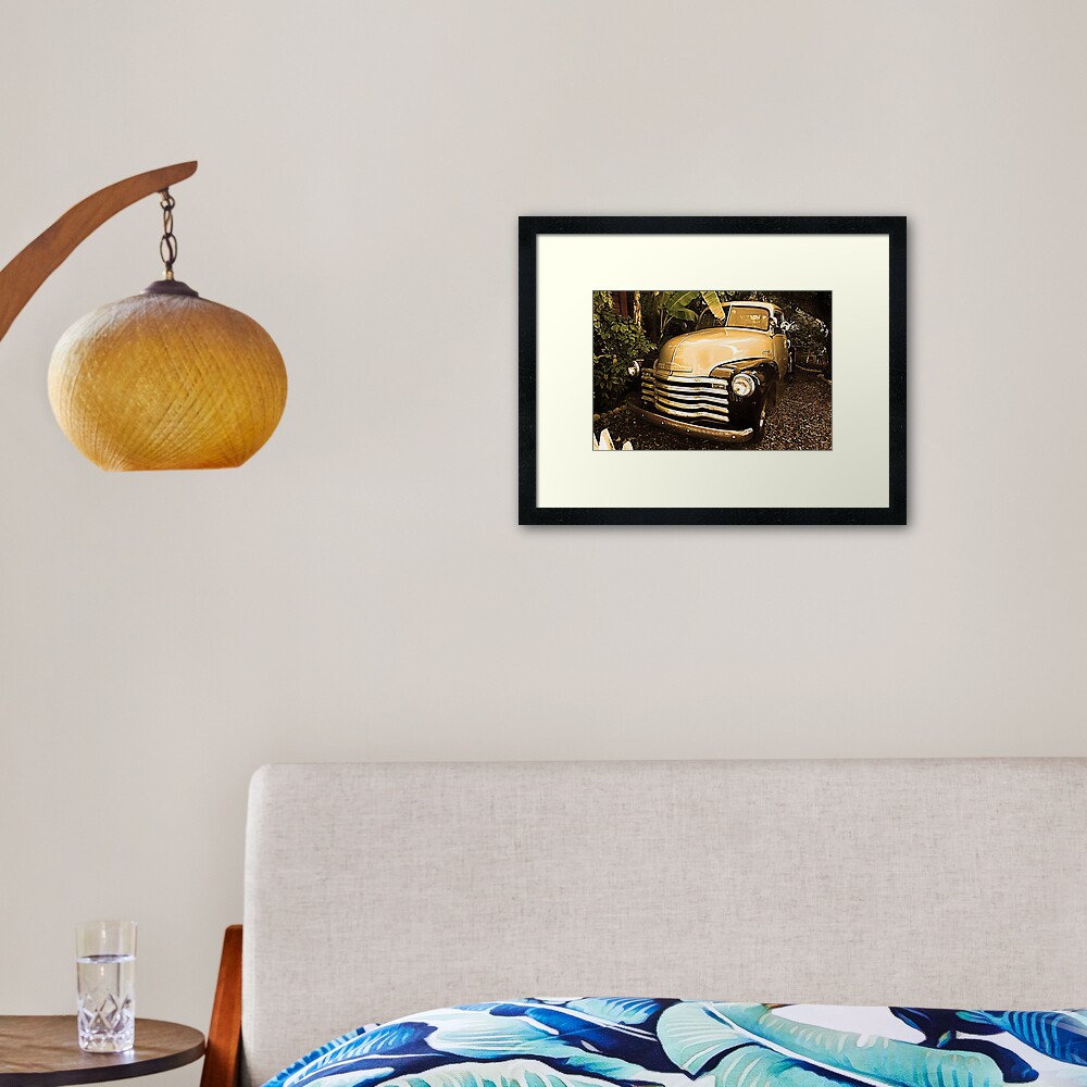 Vintage American Chevy Pickup Truck Framed Art Print