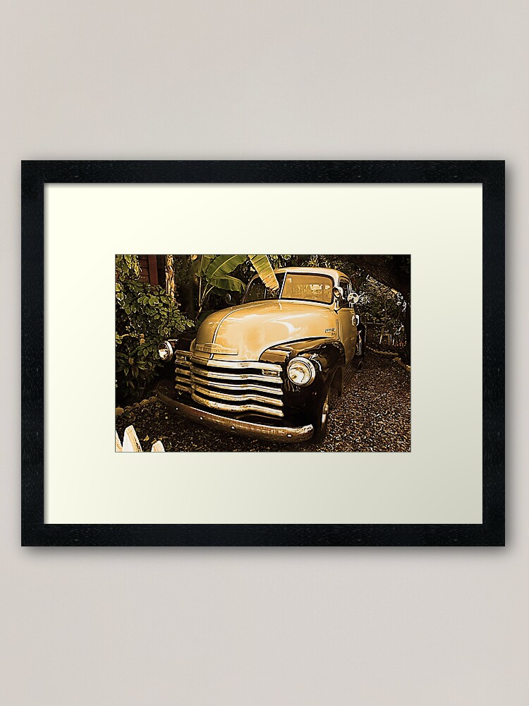 Alternate view of Vintage American Chevy Pickup Truck Framed Art Print