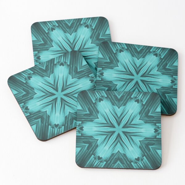 Item preview, Teal Green Blue Boho Star Pattern designed and sold by KeksWorkroom.
