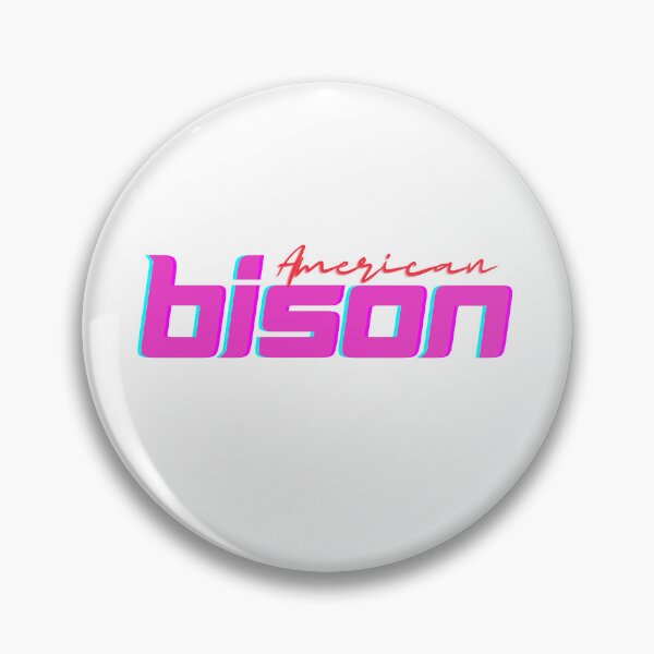 Item preview, Retro American Bison Hot Pink designed and sold by KateWiseArt.