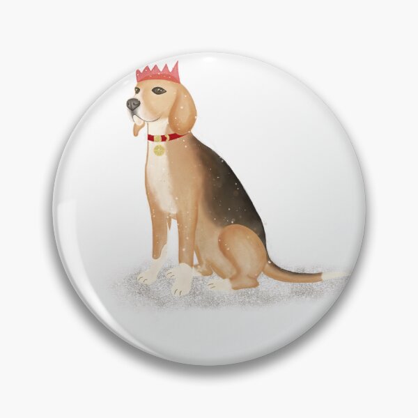 Item preview, Christmas Beagle In Snow With Hat designed and sold by stefmoss.