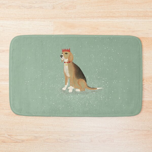 Item preview, Christmas Beagle In Snow With Hat designed and sold by stefmoss.