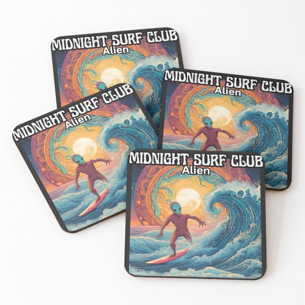 Item preview, Alien, Midnight Surf Club, Monster Surfing designed and sold by FroggyFly Designs.