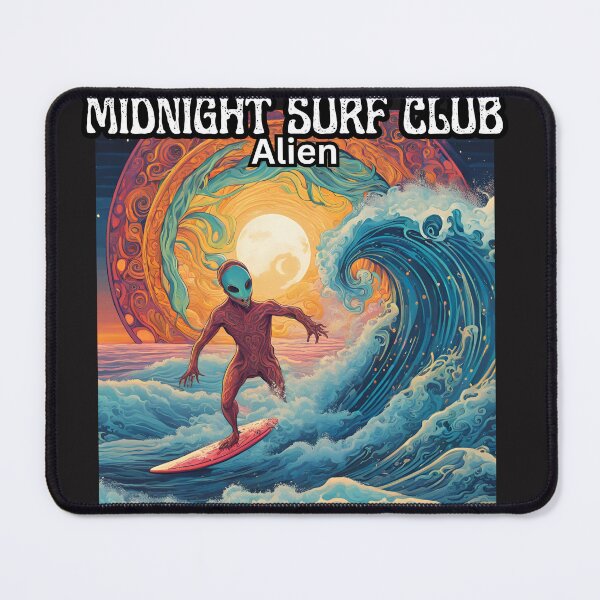Item preview, Alien, Midnight Surf Club, Monster Surfing designed and sold by FroggyFly Designs.