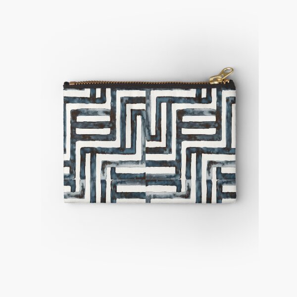 Item preview, Watercolor Navy Blue Greek Key Pattern designed and sold by Tamas Das.