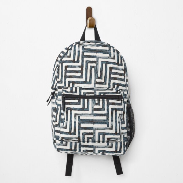 Item preview, Watercolor Navy Blue Greek Key Pattern designed and sold by Tamas Das.