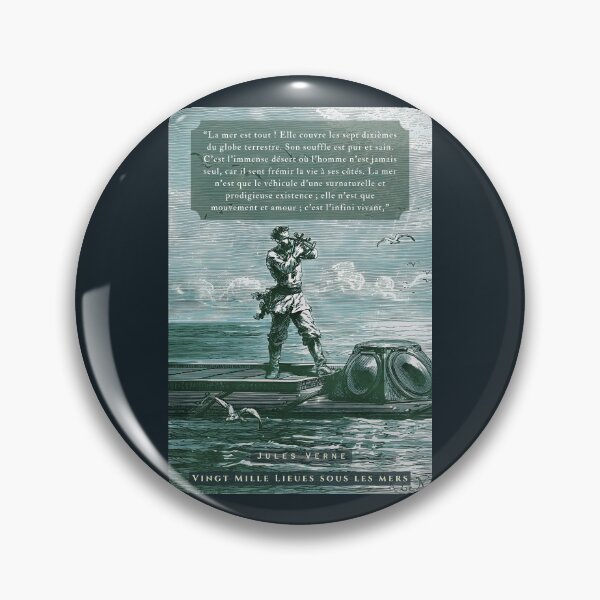 Item preview, Citation de Jules Verne:  La mer est tout ! Elle couvre les sept dixièmes du globe terrestre. Son souffle est pur et sain. designed and sold by artbleed.