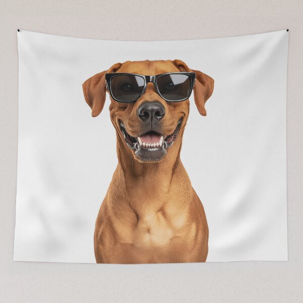 Item preview, Funny cool Rhodesian Ridgeback Dog wearing sunglasses designed and sold by LazyOwlStore.