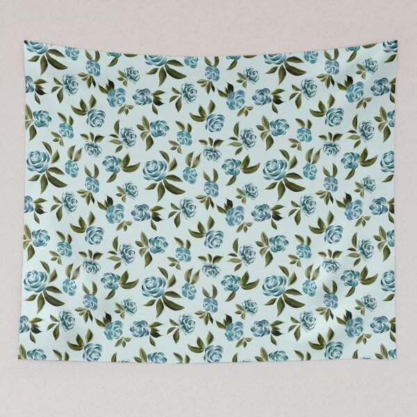 Item preview, Elegant Blue Floral Pattern designed and sold by Elisabeth Coelfen.