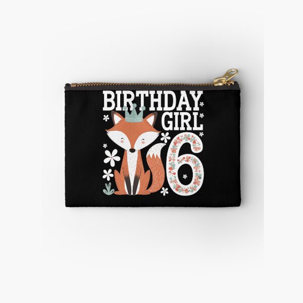 Item preview, Birthday Girl 6: Fox Floral Animal Theme designed and sold by Hananiah Merch.
