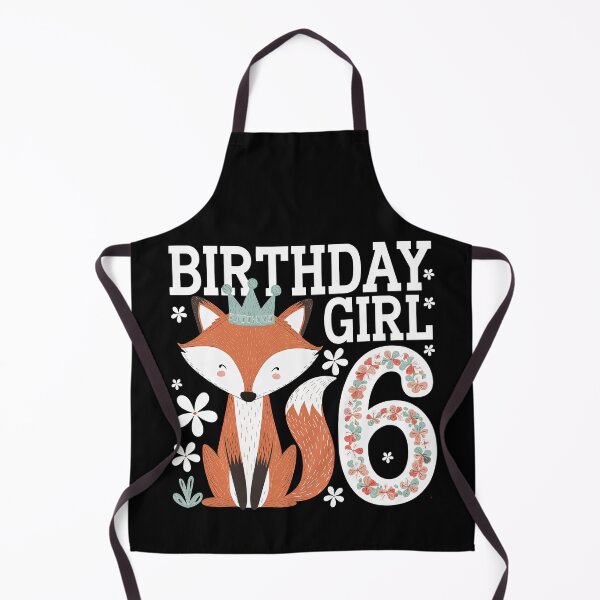 Item preview, Birthday Girl 6: Fox Floral Animal Theme designed and sold by Hananiah Merch.