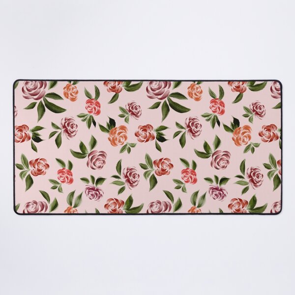 Item preview, Hand-Painted Warm Roses on Soft Pink designed and sold by Elisabeth Coelfen.