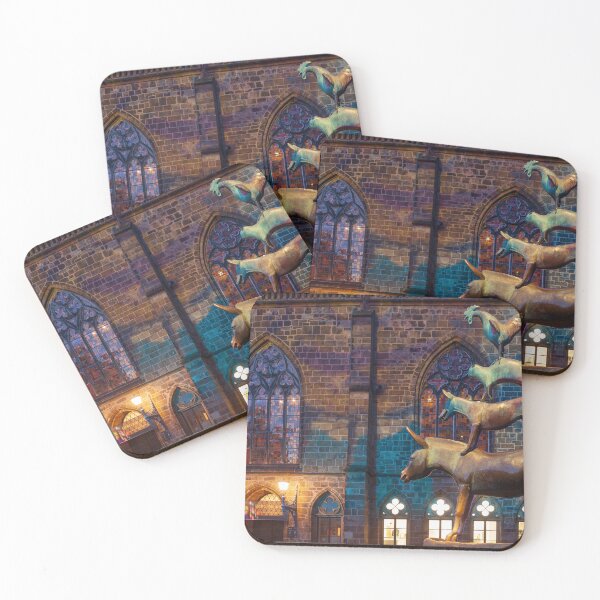Item preview, The Bremen Town Musicians at dusk, Bremen, Germany designed and sold by Torsten  Krüger.