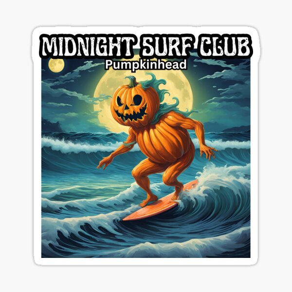 Item preview, Pumpkinhead, Midnight Surf Club, Monster Surfer designed and sold by FroggyFly Designs.