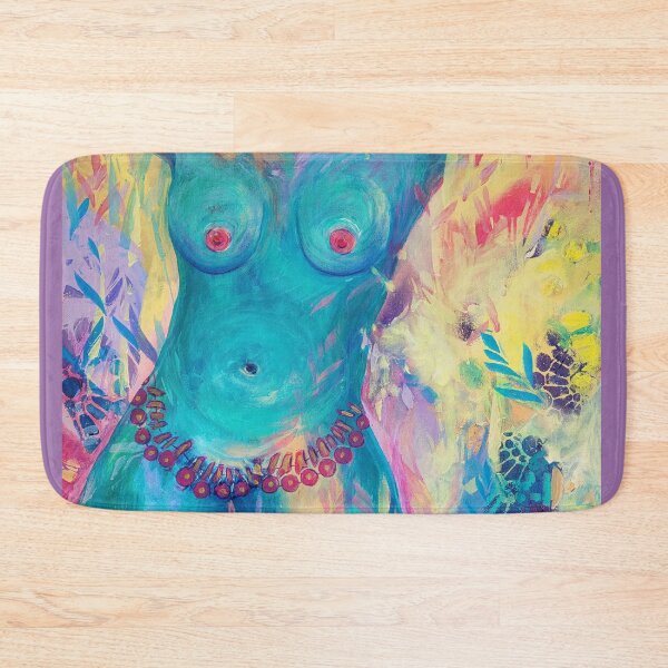 Item preview, Female nude intuitively created from a colorful background designed and sold by margikunst.