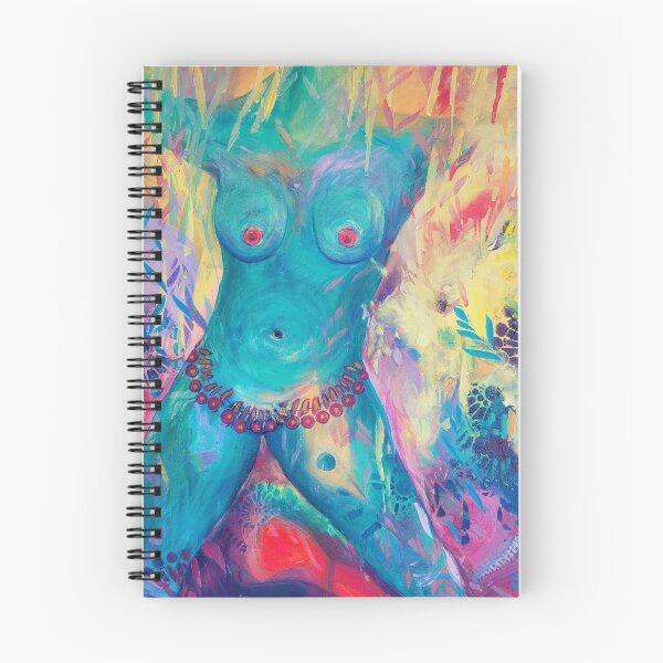 Item preview, Female nude intuitively created from a colorful background designed and sold by margikunst.