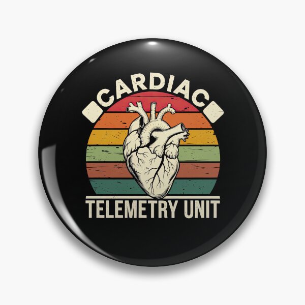 Item preview, Cardiac Telemetry Unit Heart Anatomy Vintage Medical Retro designed and sold by Hananiah Merch.