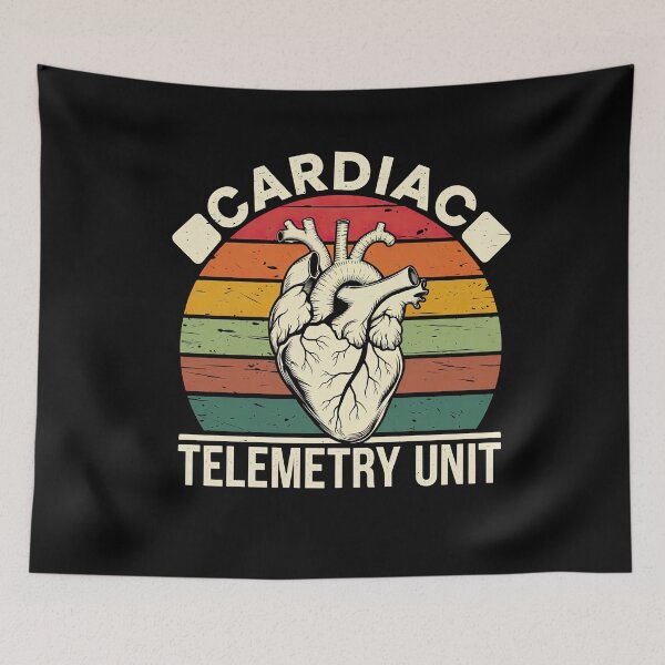 Item preview, Cardiac Telemetry Unit Heart Anatomy Vintage Medical Retro designed and sold by Hananiah Merch.