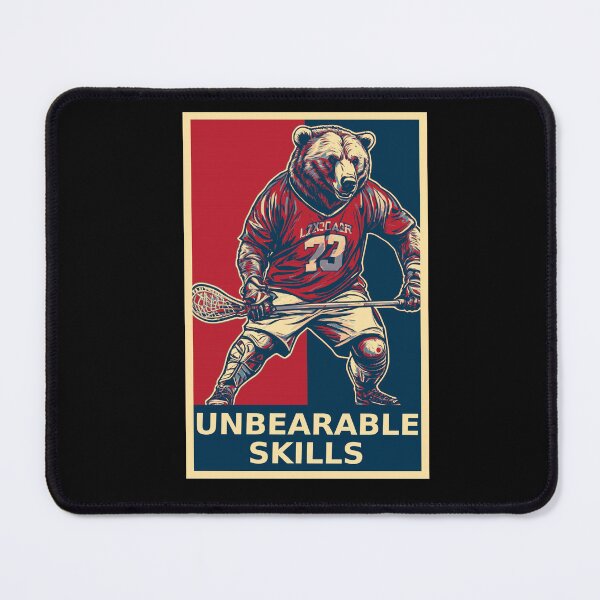 Item preview, Unbearable Skills Bear Lacrosse Player designed and sold by TrueArtsStore.