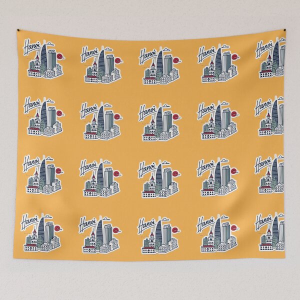 Item preview, minimalist delicate sticker design sharp and clean image, "Hanoi, designed and sold by PaintMeWorld.