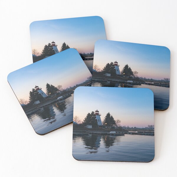 Item preview, Waiting for Sunrise - Blue Hour at the Lighthouse, Infused with Soft Pink designed and sold by Georgia Mizuleva.