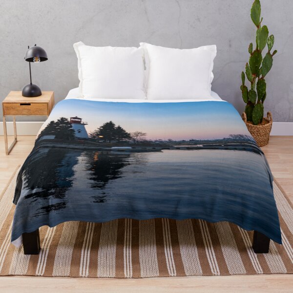 Item preview, Waiting for Sunrise - Blue Hour at the Lighthouse, Infused with Soft Pink designed and sold by Georgia Mizuleva.