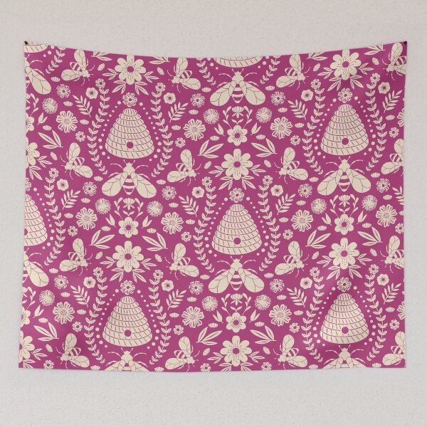 Item preview, Beehive and Floral Pattern designed and sold by Elisabeth Coelfen.