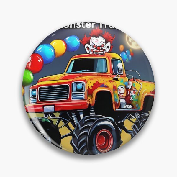 Artikelvorschau, Killer-Clown-Monstertruck entworfen und verkauft von FroggyFly Designs.