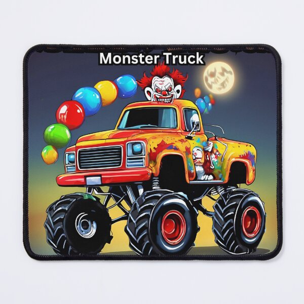 Item preview, Killer Clown Monster Truck designed and sold by FroggyFly Designs.