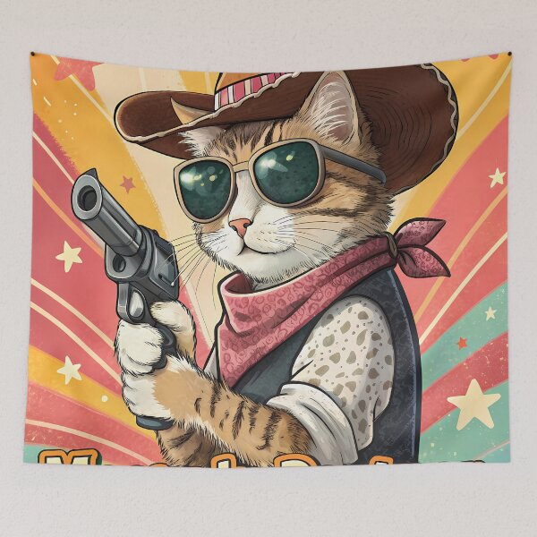 Item preview, Vintage Meowdy Partner Cowboy Gift Mens Womens kid designed and sold by upflame.