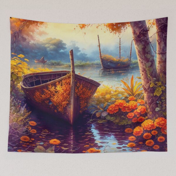 Item preview, Abandoned old boat amidst the thicket designed and sold by M-Y-A-R-T-.