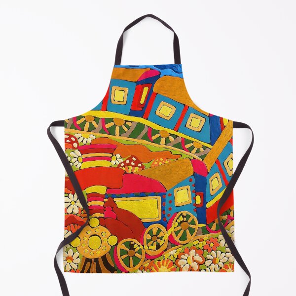Item preview, Steam train in daisies designed and sold by Gluecknika.