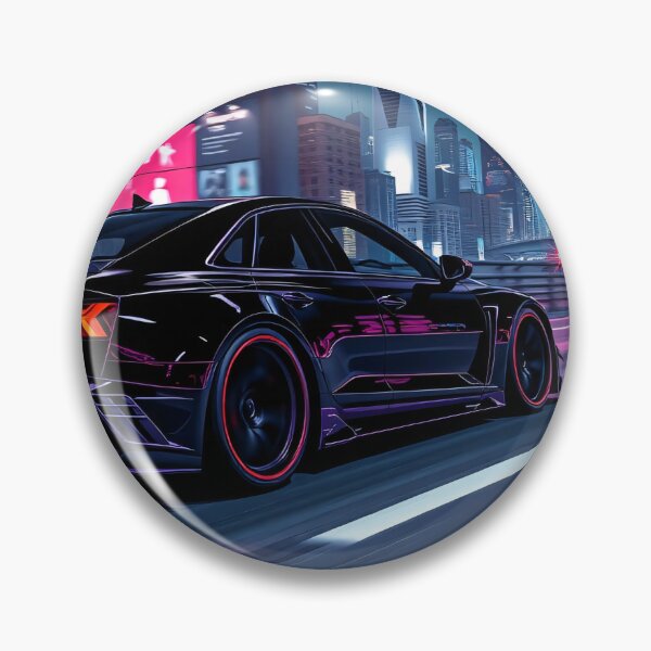 Item preview, Audi S6 on the highway with city neon art style designed and sold by Salimgor Hangaround Music.