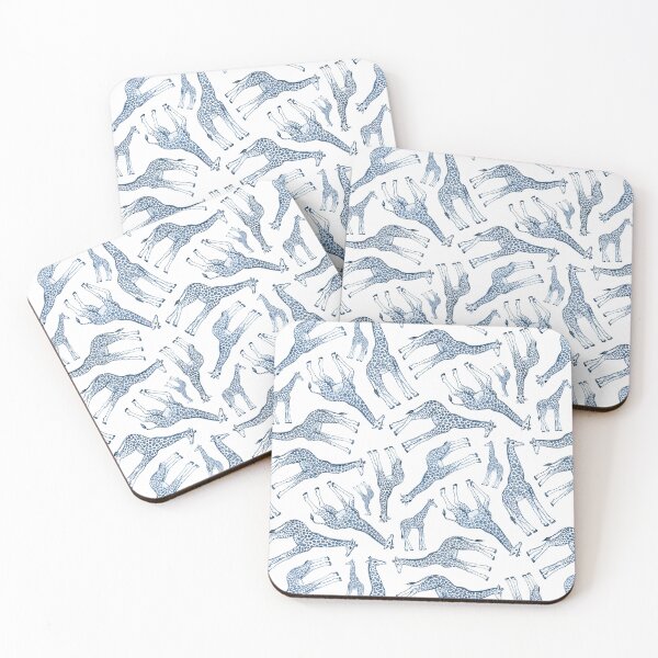 Item preview, Navy Blue Giraffes on White designed and sold by micklyn.