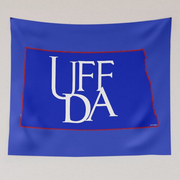 Item preview, Uff Da!  North Dakota Map for Norwegians designed and sold by Havocgirl.