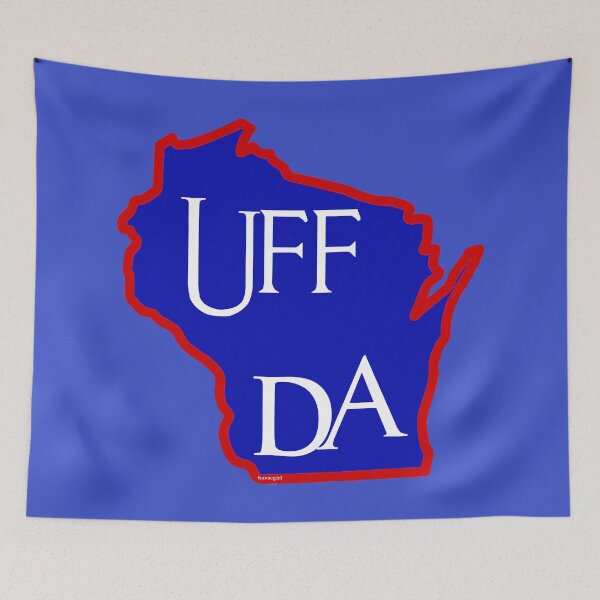Item preview, Uff Da!  Wisconsin Map for Norwegians designed and sold by Havocgirl.