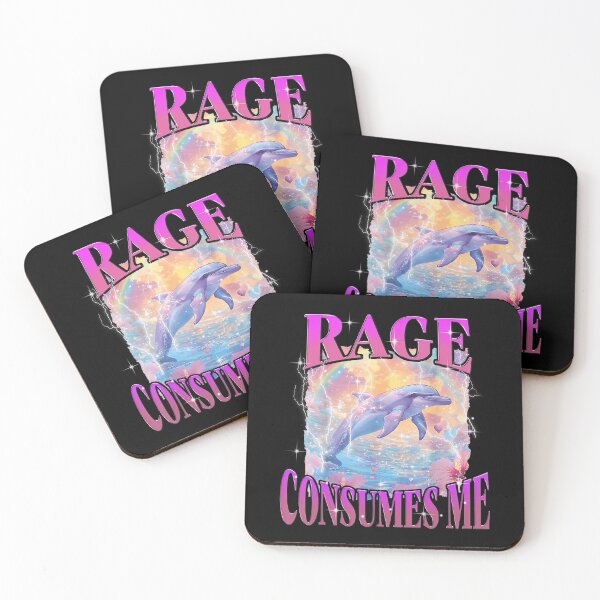 Item preview, Rage Consumes Me Funny Meme Silly Dolphin designed and sold by DreamyNature.