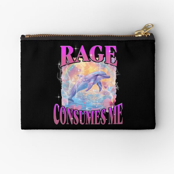 Item preview, Rage Consumes Me Funny Meme Silly Dolphin designed and sold by DreamyNature.