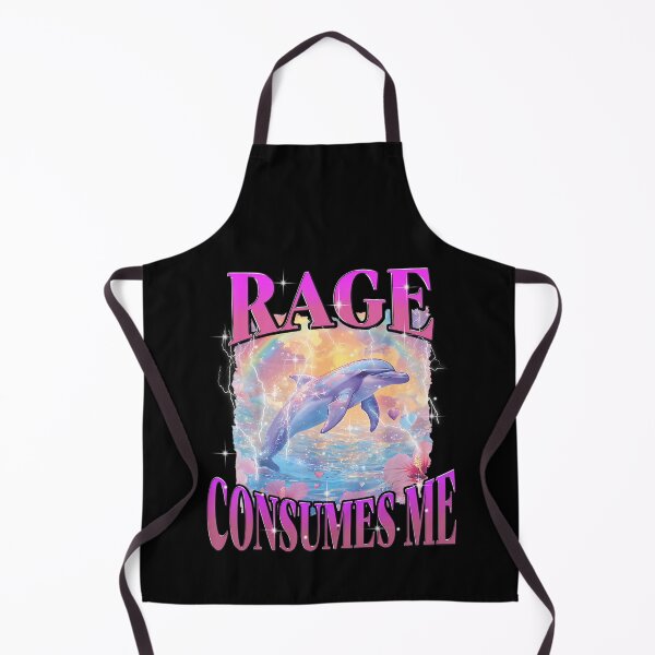 Item preview, Rage Consumes Me Funny Meme Silly Dolphin designed and sold by DreamyNature.