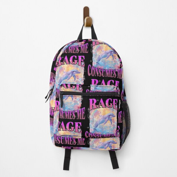 Item preview, Rage Consumes Me Funny Meme Silly Dolphin designed and sold by DreamyNature.