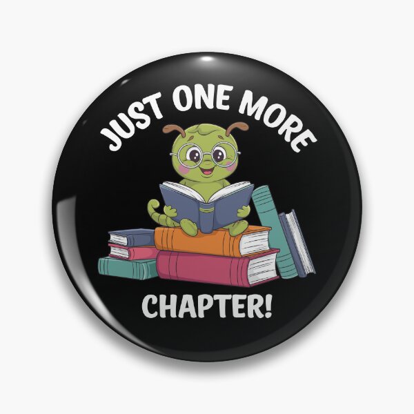 Item preview, Cute Bookworm Cartoon – Just One More Chapter!  designed and sold by JPees.