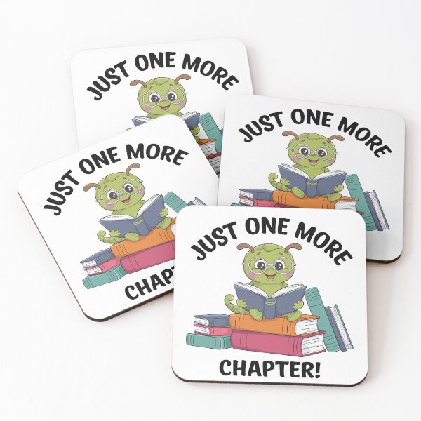 Item preview, Cute Bookworm Cartoon – Just One More Chapter!  designed and sold by JPees.