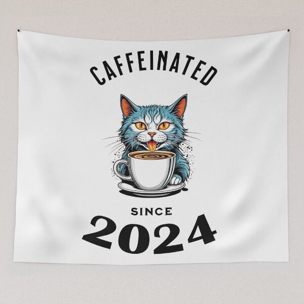 Item preview, Cat Caffeinated Since 2024 designed and sold by LegendaryDesigns.